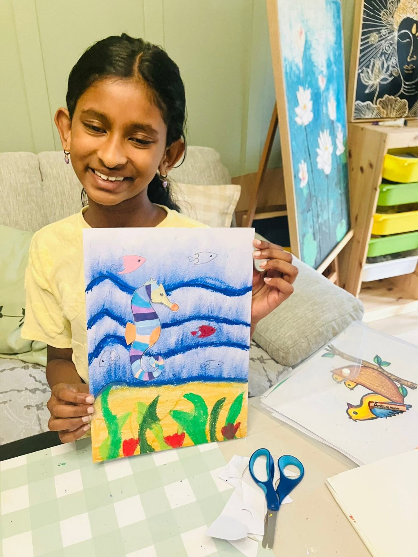Oil Pastel Sea project